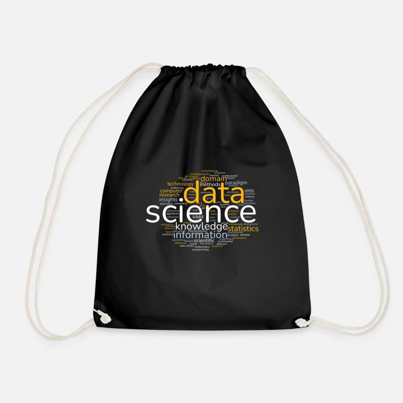 Data Science Word Cloud - Turnbeutel - Schwarz