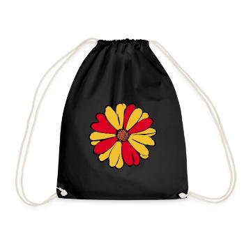 Années 70 Fleur Motif Rétro Hippie Fleurs Puissance - Sac de sport léger - noir - Devant