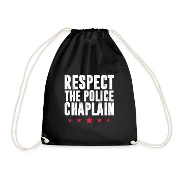 Respect The Police Chaplain Ministry Service - Drawstring Bag - black - Front