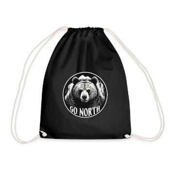 Grizzli Ours Kodiak Ours brun Venir dans le Nord - Sac de sport léger - noir - Devant