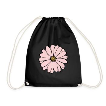 Flower Pink Pink Flower Flowers Pink Pink Flowers - Drawstring Bag - black - Front