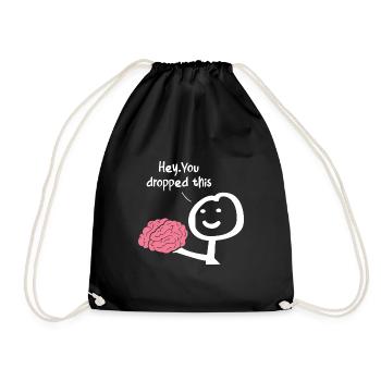 Hey vous avez laissé tomber ceci - Sac de sport léger - noir - Devant