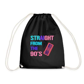 Straight from the 90's - Retro Gaming Neon Colors - Drawstring Bag - black - Front