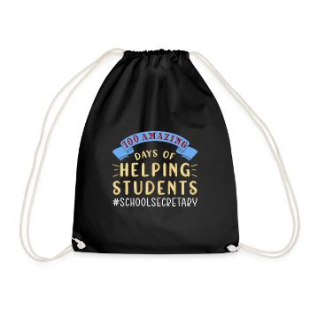 100 jours d’école - Sac de sport léger - noir - Devant