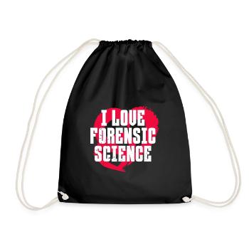 I Love Forensics – Investigative Psychology - Turnbeutel - Schwarz - Vorne
