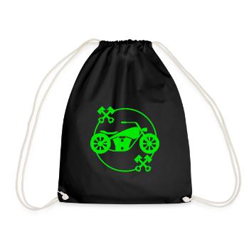 Moto - motorbike - Machine - Lifestyle - Sac de sport léger - noir - Devant