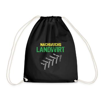 Nachwuchs Landwirt Bauer Landwirtschaft - Turnbeutel - Schwarz - Vorne