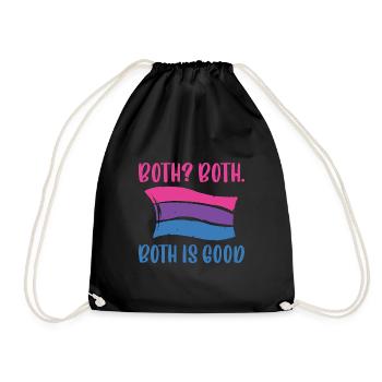 Funny Both Is Good - LGBT Community Bisexual - Turnbeutel - Schwarz - Vorne