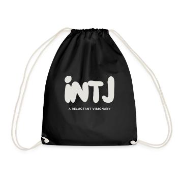 INTJ Eine widerwillige visionäre MBTI-Persönlichkeit - Turnbeutel - Schwarz - Vorne
