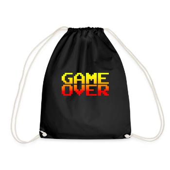Game Over Retro Design - Turnbeutel - Schwarz - Vorne