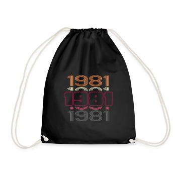 1981 Anniversaire Meilleure Soirée Disco Rétro - Sac de sport léger - noir - Devant