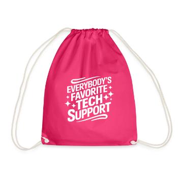 Technischer Support Computerfreak Nerd - Turnbeutel - Fuchsia - Vorne