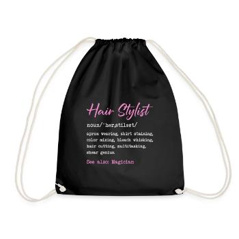 Hair Stylist Definition Makeup Cosmetician - Turnbeutel - Schwarz - Vorne