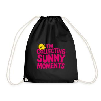 Sunny Summer Moments Vibes Summer Sun - Drawstring Bag - black - Front