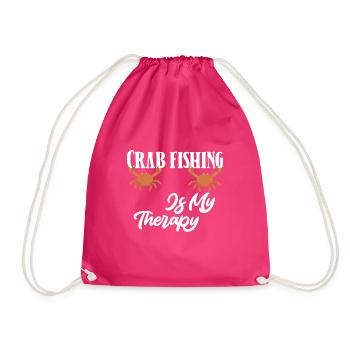 Krabbenfischen Krabbe Krabenfischer - Turnbeutel - Fuchsia - Vorne