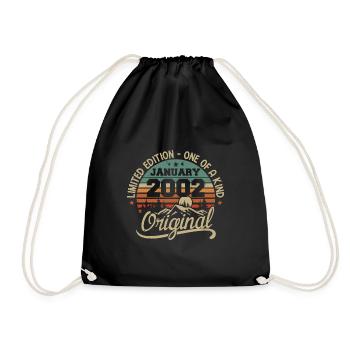 Janvier 2002 I Anniversaire Nées En Janvier 2002 - Sac de sport léger - noir - Devant