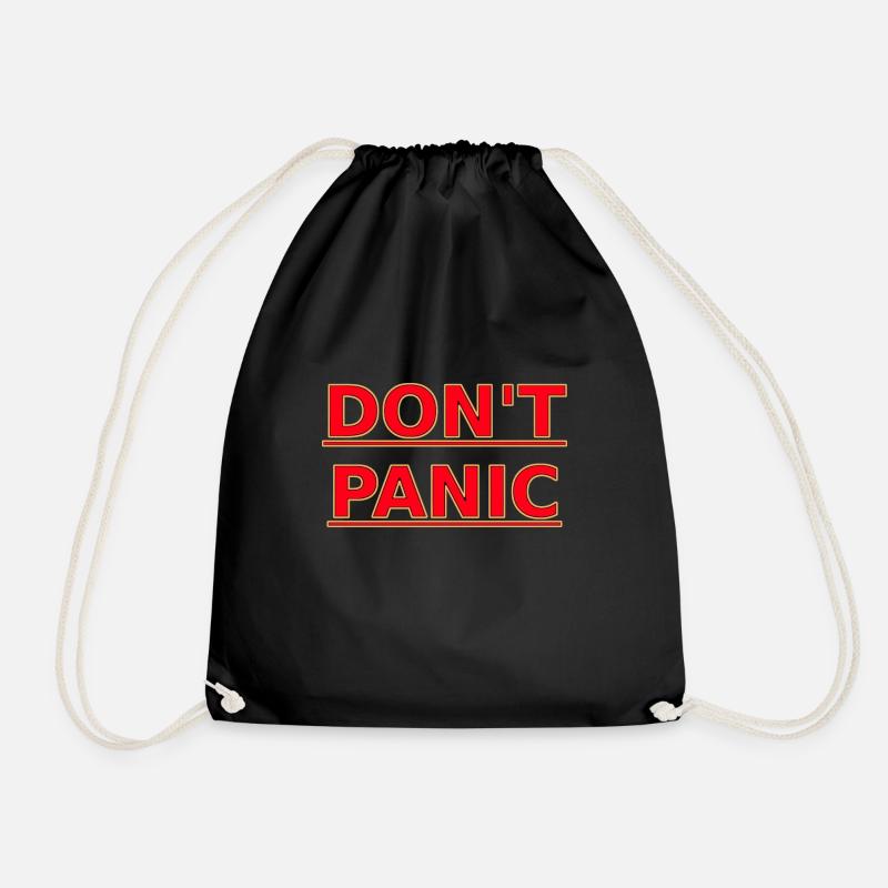 DON T PANIC - Turnbeutel - Schwarz