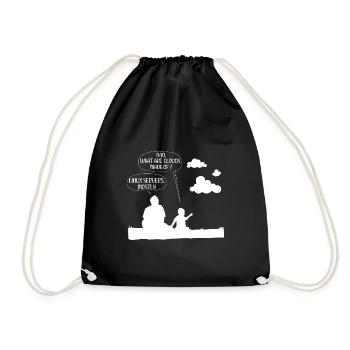 Clouds are mostly made of linux server Geschenk - Turnbeutel - Schwarz - Vorne