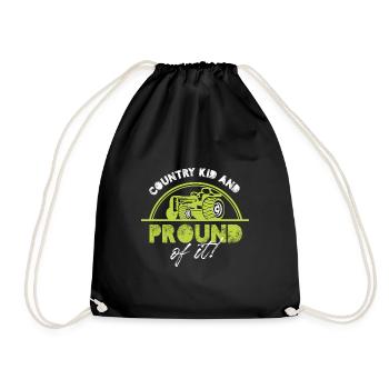 Country kid and proud of it - Turnbeutel - Schwarz - Vorne
