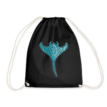 Maori Manta Rays - Drawstring Bag - black - Front