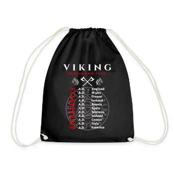 Viking World Tour-Wikinger Welttournee - Turnbeutel - Schwarz - Vorne