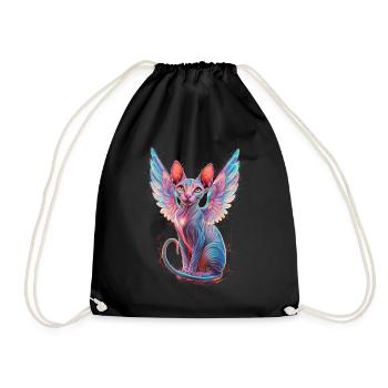Sphynx Cat pour les amoureux des chats - Sac de sport léger - noir - Devant