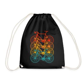 Vélos rétro vintage - Sac de sport léger - noir - Devant