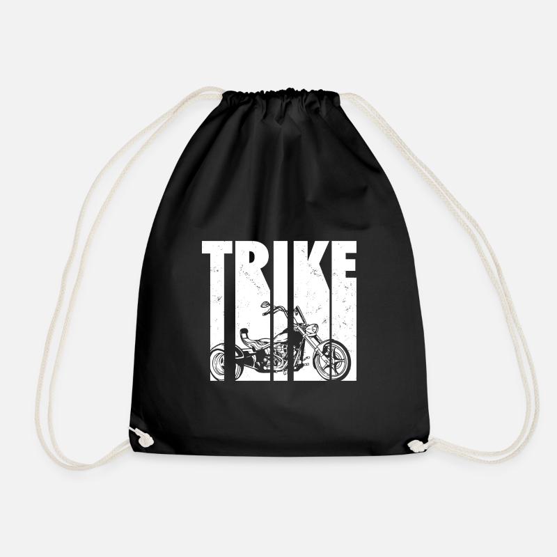 Trike Motorcycle Triker Trikes Motorcyclist Trike - Drawstring Bag - black