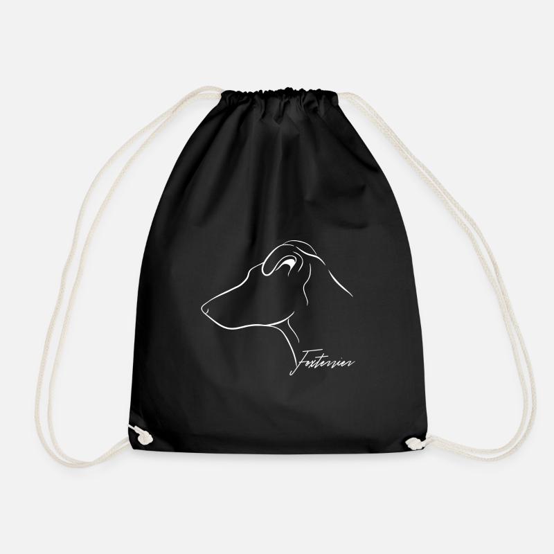 Kurzhaar FOXTERRIER Profil Wilsigns Hunde Hund - Turnbeutel - Schwarz