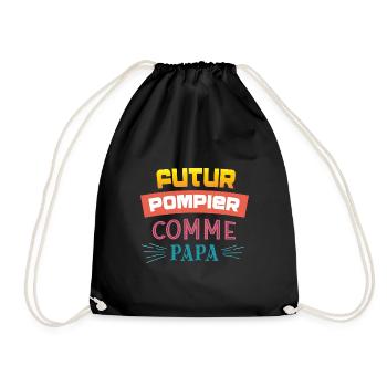 Futur pompier comme papa - Sac de sport léger - noir - Devant