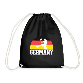 Basketball Trikot Basketballspieler Deutschland - Turnbeutel - Schwarz - Vorne