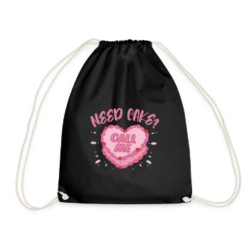 Need Cakes Appelez-moi Chef pâtissier Cake Baking Baker - Sac de sport léger - noir - Devant