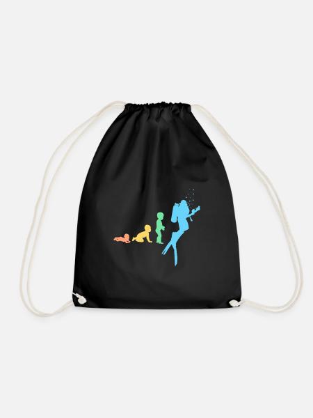 Evolution Diver - Drawstring Bag - black