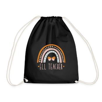 ELL Teacher English Learning Educator Language - Drawstring Bag - black - Front