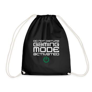 Gaming Mode Activated - Turnbeutel - Schwarz - Vorne