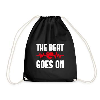 The Beat Goes on - Turnbeutel - Schwarz - Vorne