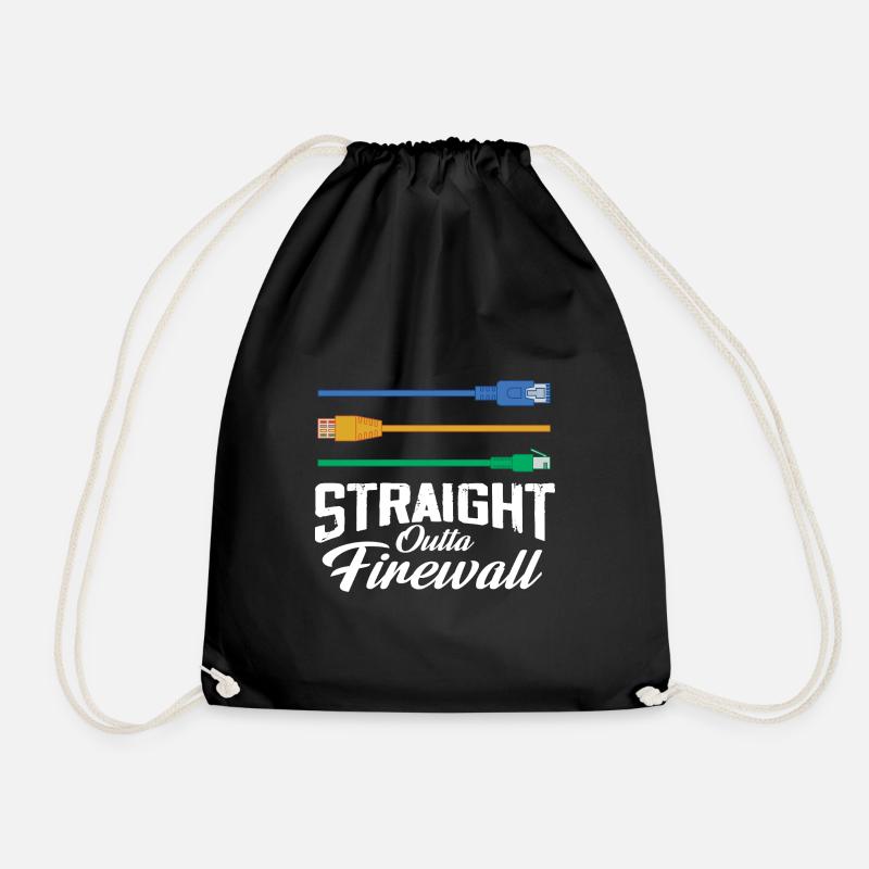 Straight Outta Firewall System Network - Turnbeutel - Schwarz