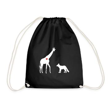 Giraffe Gewaltfreie Kommunikation - Turnbeutel - Schwarz - Vorne