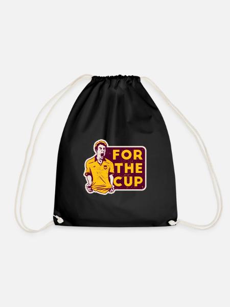 Football Quote - Drawstring Bag - black