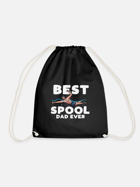 best spool dad ever Design for a swimming dad fan - Turnbeutel - Schwarz