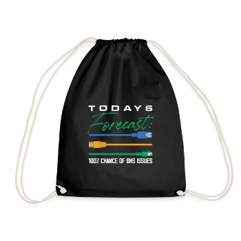 prévisions d’aujourd’hui 100 chance de problèmes dhs Design - Sac de sport léger - noir - Devant