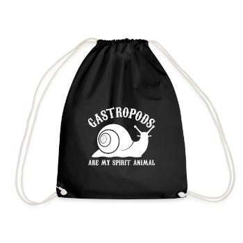 gastropods are my spirit animal Design for a - Drawstring Bag - black - Front