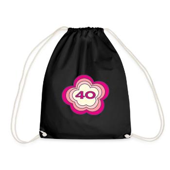 HAPPY BIRTHDAY. JOYEUX ANNIVERSAIRE. ANNIVERSAIRE. - Sac de sport léger - noir - Devant