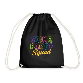 Slime Party Squad - Birthday Slime Lover Party - Turnbeutel - Schwarz - Vorne