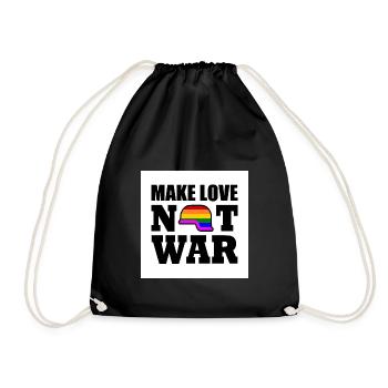 Make love not war - Sac de sport léger - noir - Devant