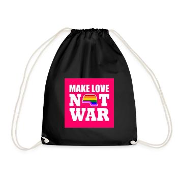 Make love not war - Sac de sport léger - noir - Devant