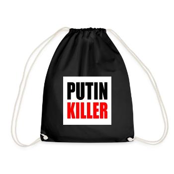Putin killer - Turnbeutel - Schwarz - Vorne