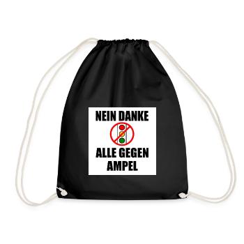 Nein danke ampel - Turnbeutel - Schwarz - Vorne
