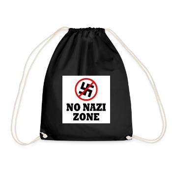 To the right - Drawstring Bag - black - Front