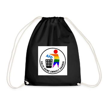 Keep your environment clean - FCK AfD - Drawstring Bag - black - Front